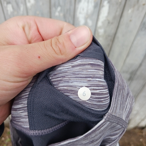 Lululemon Astro Pants Flare Gray Coal Strata Stripe Womens Sz 6 Y2K Yoga Pants - Picture 8 of 8